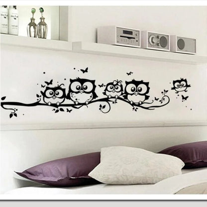 Owls Wall Sticker Tree Animals Bedroom Owl Butterfly Wall Sticker Home Decor Living Room Butterfly for Kids Rooms