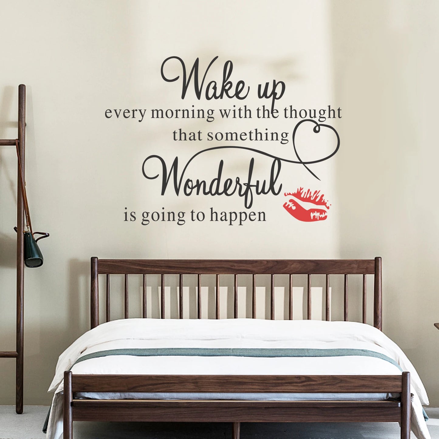 Exquisite European And American Proverbs Wake Up Wonderfully Static Pvc Waterproof Wall Sticker Living Room Bedroom Plan Decor